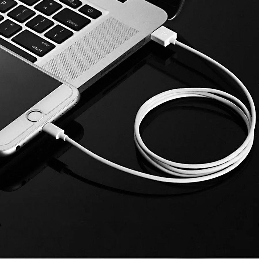USB travel charger and charging cable bundle for Apple iPhone and iPad devices
