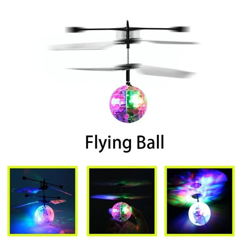 LED Light-Up Floating Ball with infrared motion control and colorful LED lights for hands-free levitation and mesmerizing aerial performances