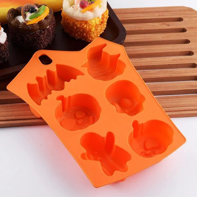 Halloween pumpkin silicone cake mold for baking and decorations, 23x16.5x3cm