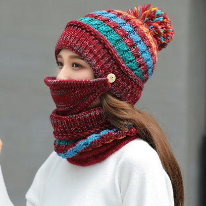 Korean winter knitted hat in various colours, made from 100% wool with satin finish