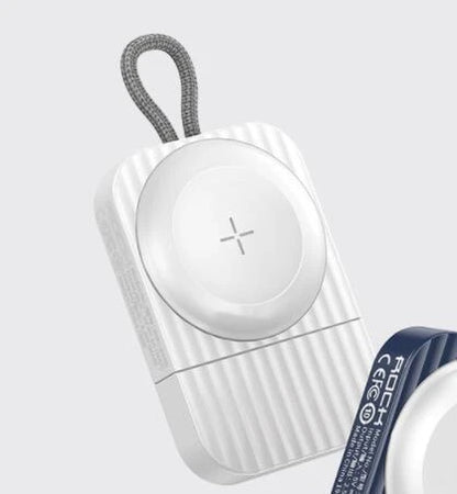 Universal Magnetic Wireless Charger for Apple Watch in white and blue