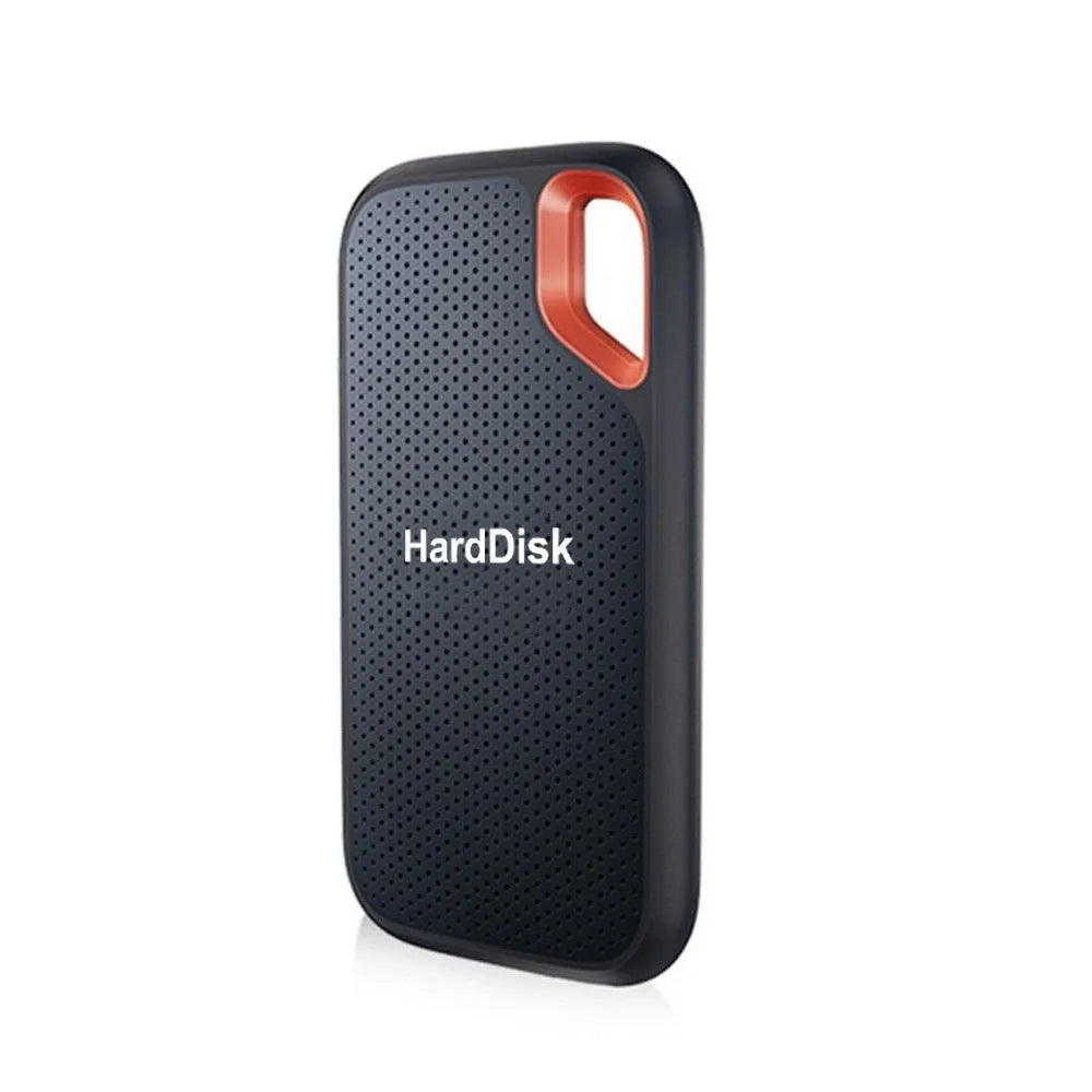 Black SSD mobile solid state drive with Type-C 3.1 interface in ABS plastic shell