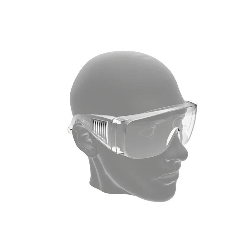 Durable polycarbonate blinds goggles with clear lenses for eye protection