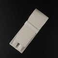 PU double-sided storage bag pen holder in square shape, showing two compartments, available in Black Coffee White colours
