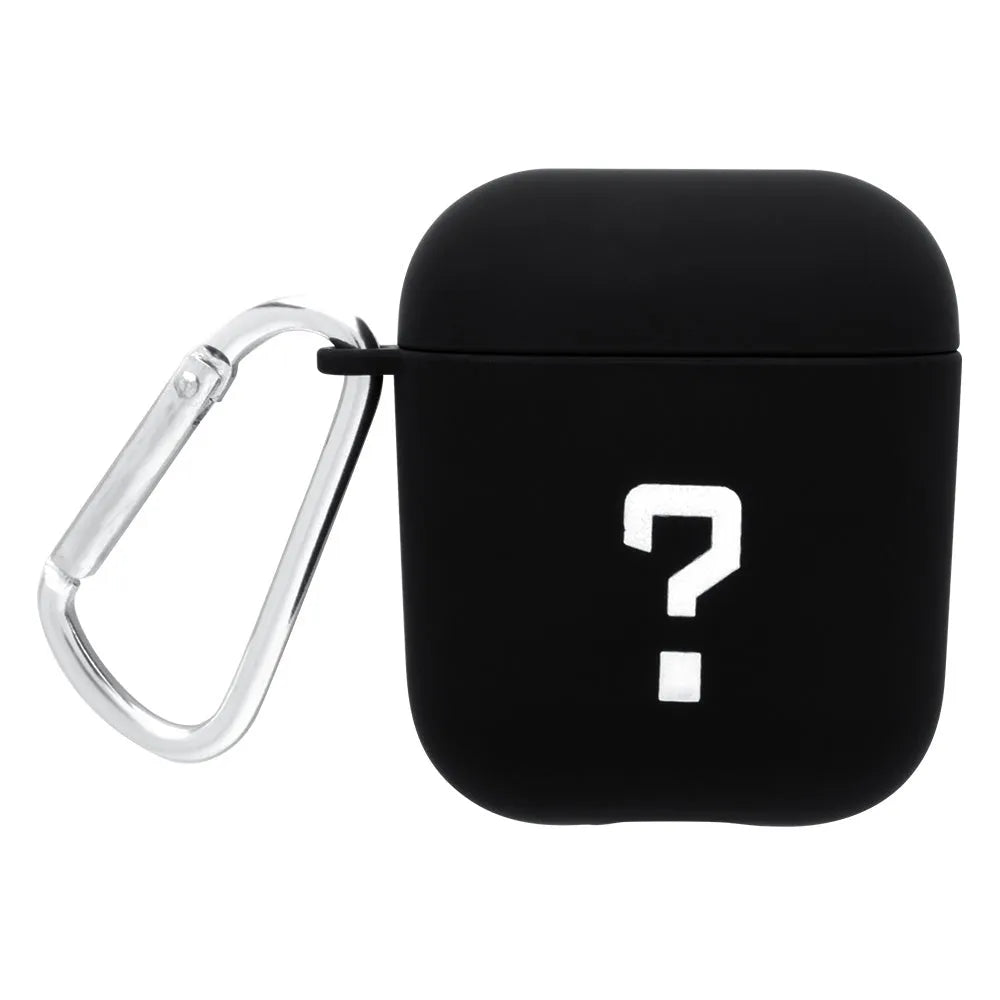 Apple AirPods PC back cover case with decorative designs in black and pink colours