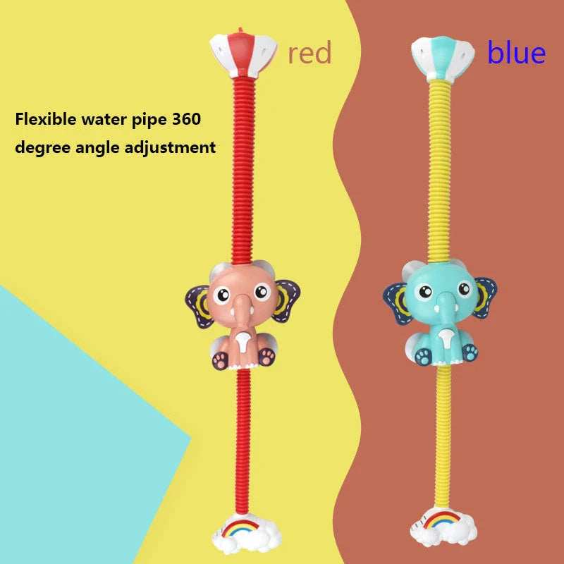 Elephant model electric water spray toy for kids bath time fun