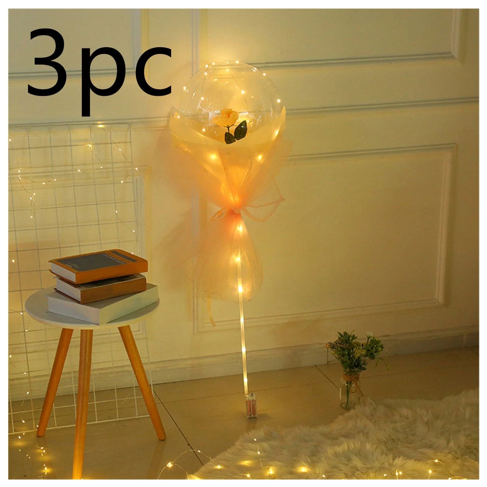 LED luminous balloon rose bouquet in various colors for Valentine's Day decorations