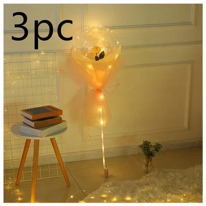LED luminous balloon rose bouquet in various colors for Valentine's Day decorations