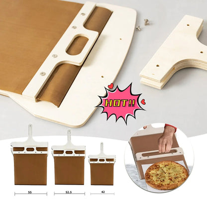 Premium wooden pizza peel and transfer board set with various size options for seamless baking and serving