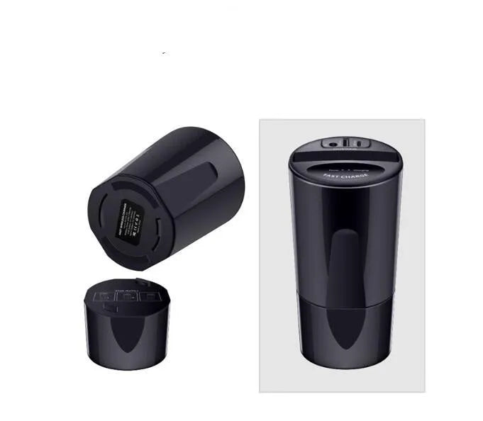 Black X9 car wireless charging cup with QI 10W fast charging and LED indicator