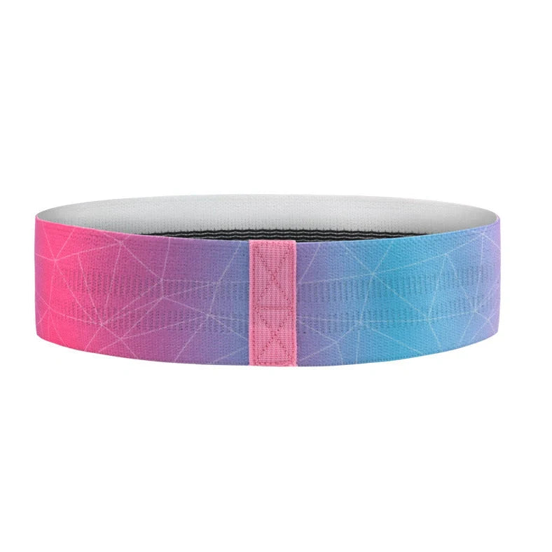 Pure cotton yoga resistance band showing 8cm width and circumference measurement for hip exercises