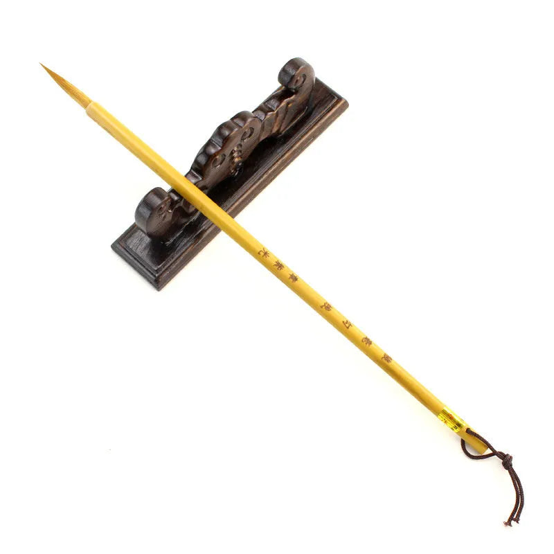 Langhao traditional Chinese calligraphy brush with wolf hair nib and bamboo handle for detailed ink work