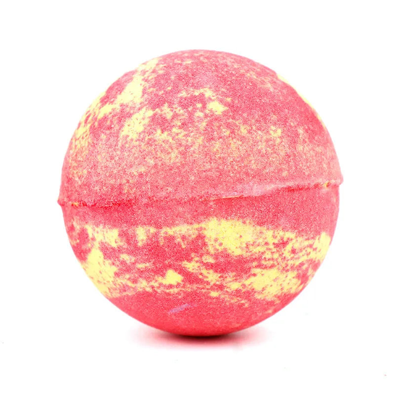Set of six mixed colour bath salt balls with shea butter and essential oils for oil control and exfoliation