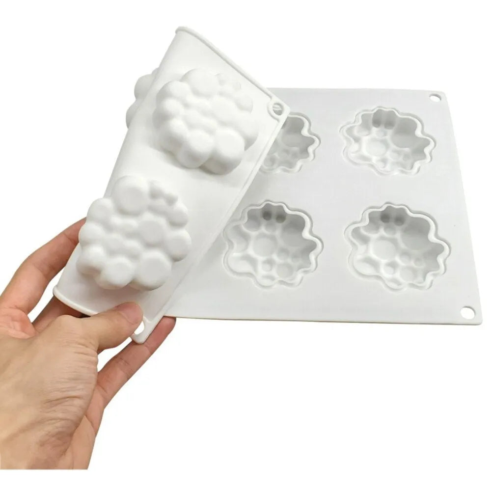 Round silicone cake mould with bubble tower pattern for baking and desserts