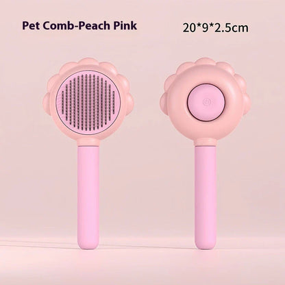 Versatile 2-in-1 Pet Grooming Brush and Comb with Curved Teeth Design for Effective Brushing and Detangling
