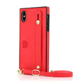 Leather messenger phone case with card holder compartment and wristband holster for iPhone