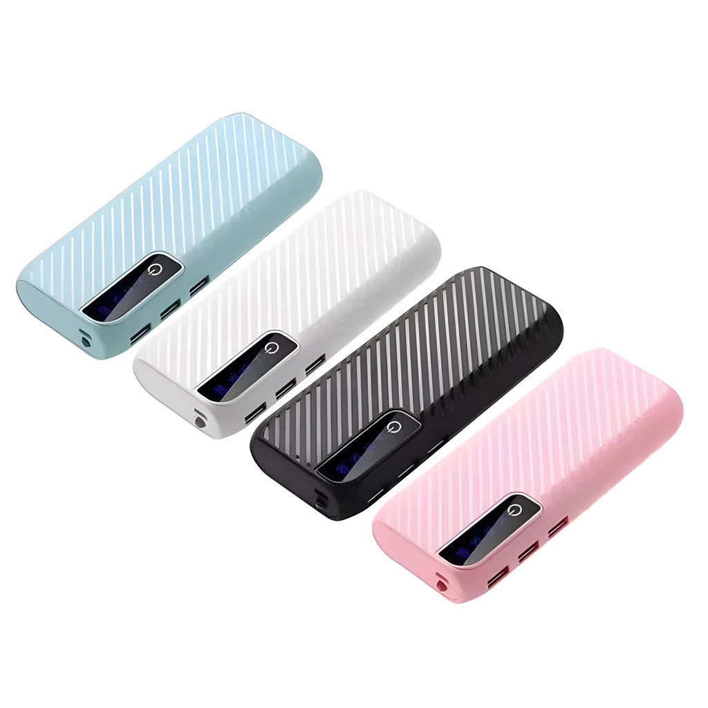 20000mAh portable mini power bank in multiple colour options with compact dimensions