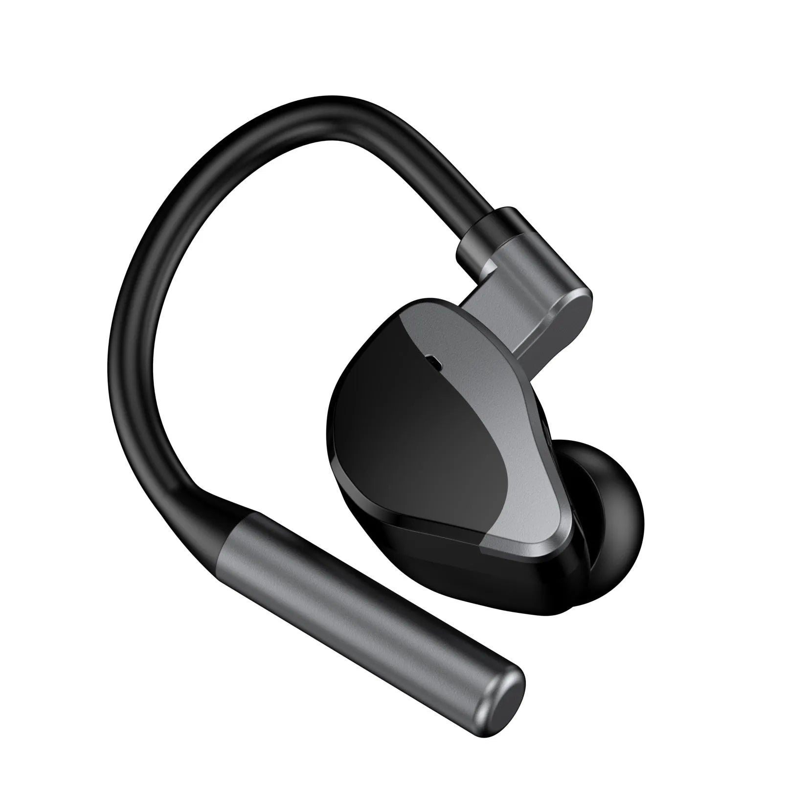 Private Model L15 wireless Bluetooth headset single ear ear-mounted ABS waterproof in silver black colour