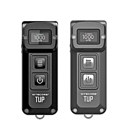 Knight Cole TUP Black Technology Metal Car Key Flashlight with OLED display