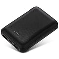 Black or white ultra-thin 10000mAh power bank showing multiple USB ports and slim 22mm profile