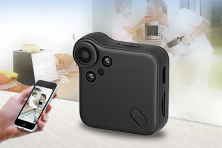 C1S portable sports camera 1080P HD night vision WiFi remote ABS body 40x40x14mm black