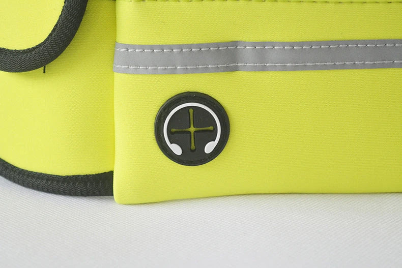 Waterproof reflective pet running waist bag with adjustable traction rope
