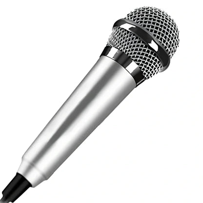 Blue omnidirectional headset microphone with 145m cable for mobile phone recording, wired single unit