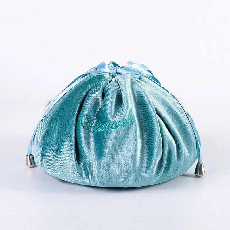 Cartoon Rabbit Ears Velvet Cosmetic Bag with self-adhesive closure in various colours