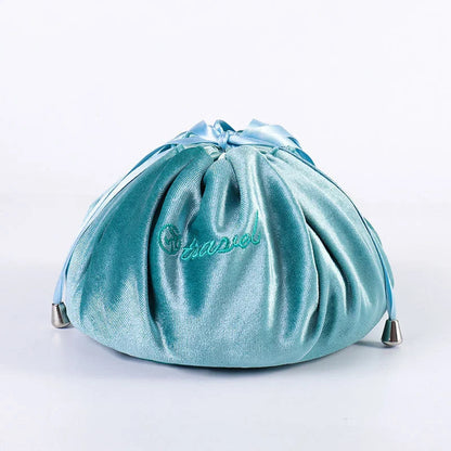 Cartoon Rabbit Ears Velvet Cosmetic Bag with self-adhesive closure in various colours