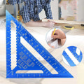 Aluminum woodworking measuring square with triangle ruler design in black colour