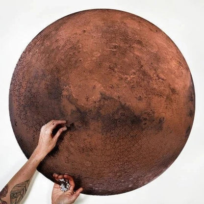 Moon/Earth 1000-piece jigsaw puzzle with vibrant space theme, measuring 67.5 × 67.5 cm