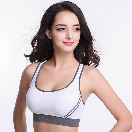 Women's athletic vest padded tank top for gym and yoga in various colours