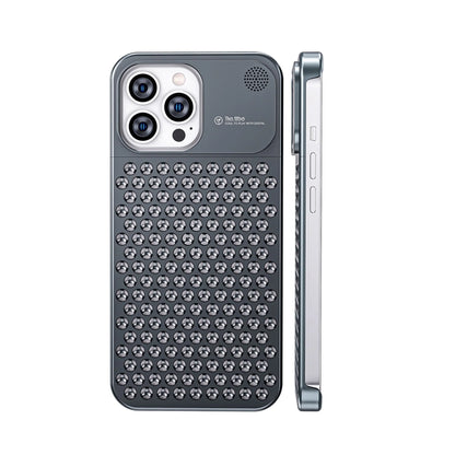 Aluminum alloy phone case for iPhone 14/13 with aromatherapy and heat dissipation features