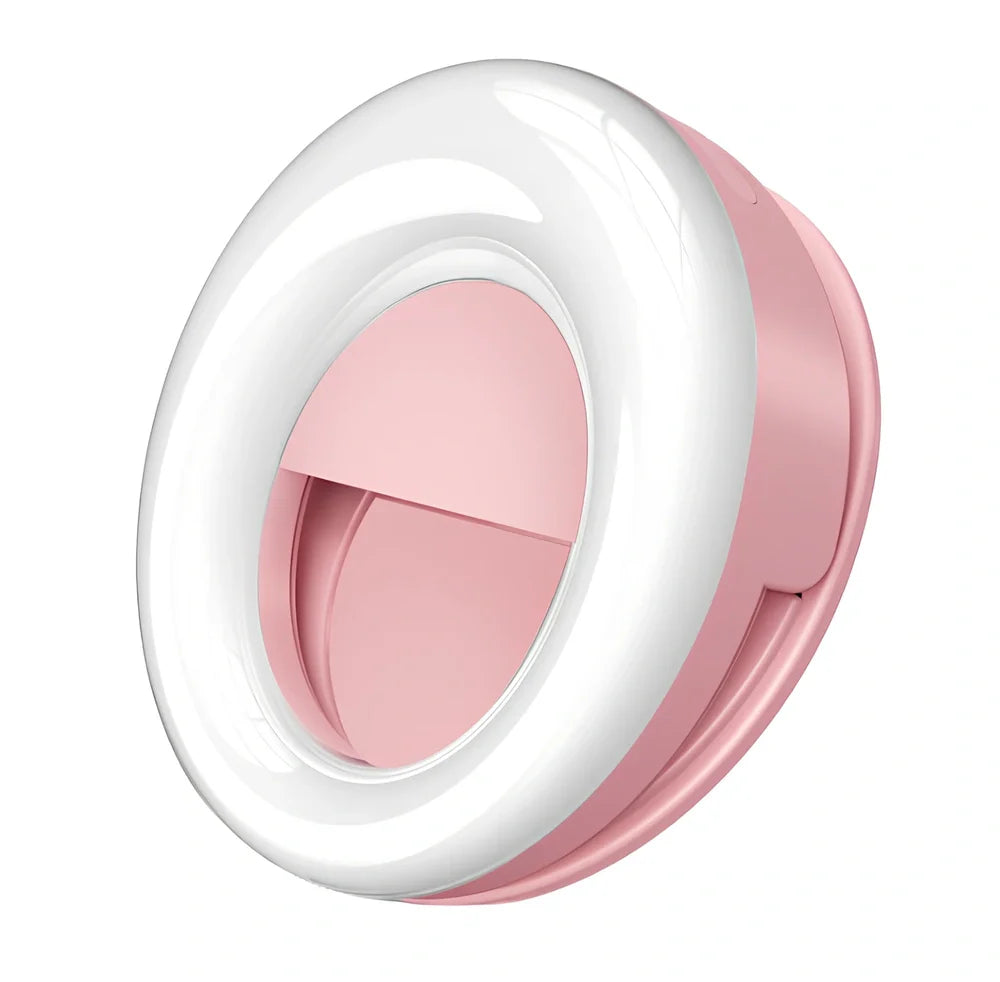 WQ-20 80mm round LED fill light in green, rechargeable with stepless dimming for selfies