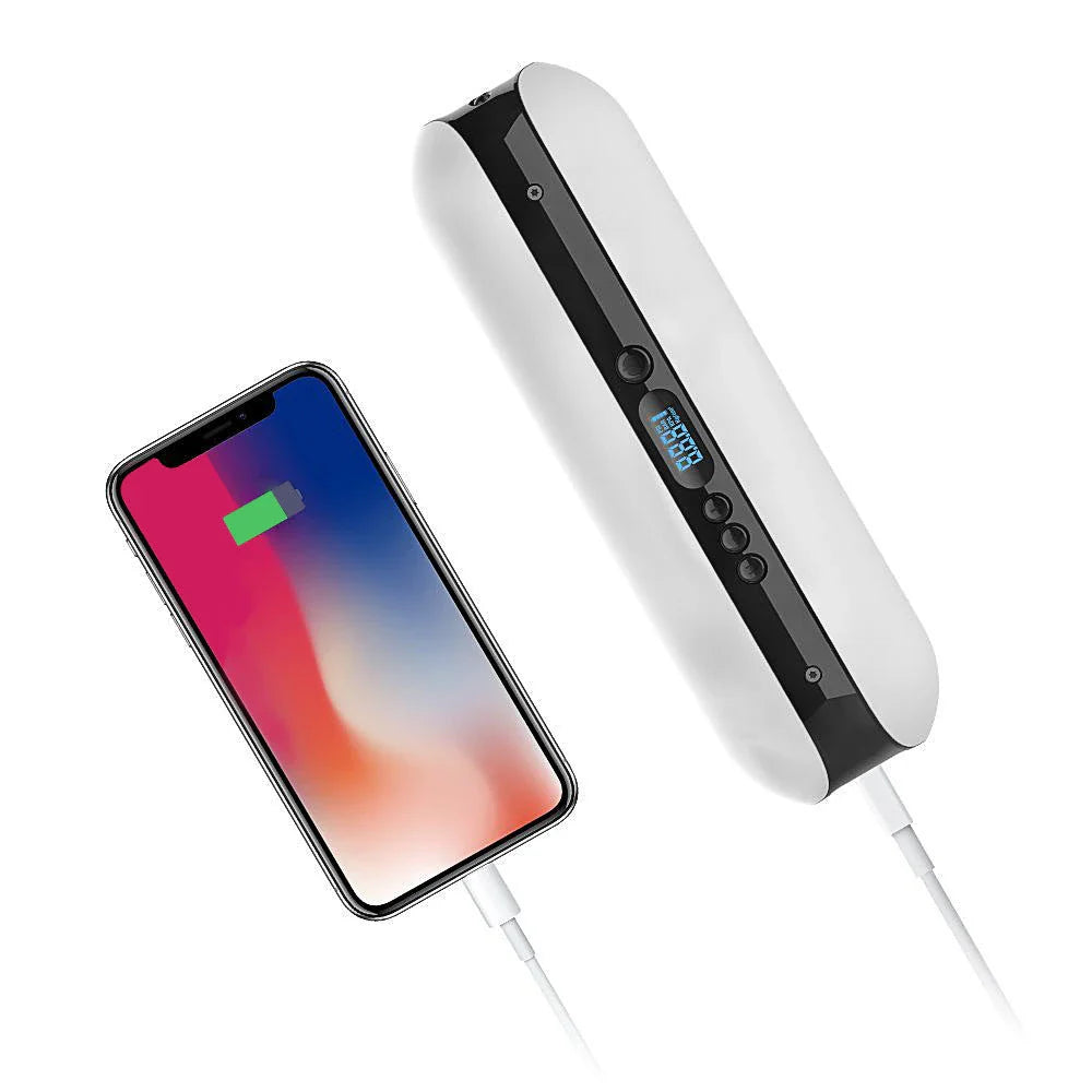 Smart electric bicycle pump with USB charging and automatic stop feature