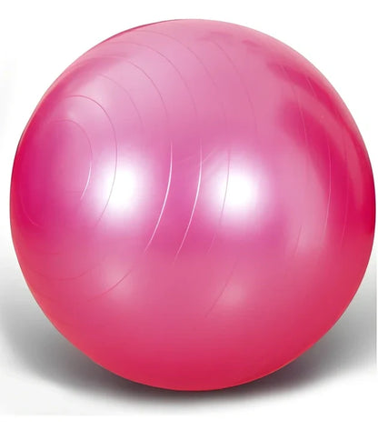 Children's anti-burst yoga ball in blue, 65cm diameter, environmental PVC for hip exercises and Pilates