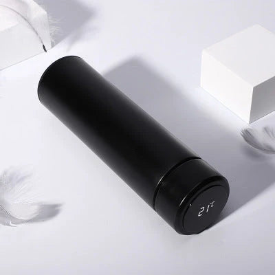 Stainless steel vacuum flask with LED touch display temperature control, available in a variety of colors and sizes
