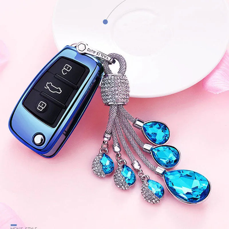 Goddess of Tears TPU car key case in black, red, blue, silver, gold, and pink, protective shell for car key sets