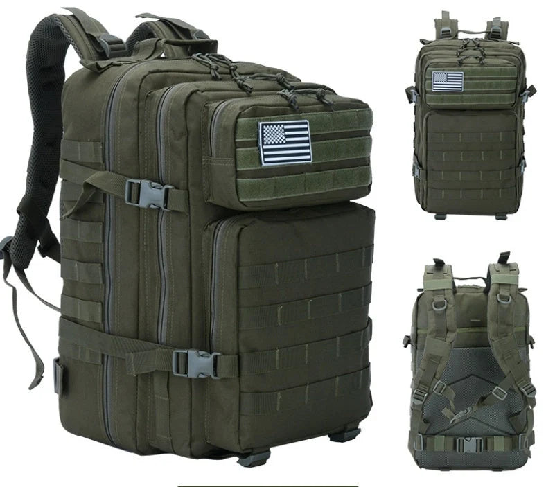 50L Tactical Outdoor Backpack with multiple compartments and MOLLE system