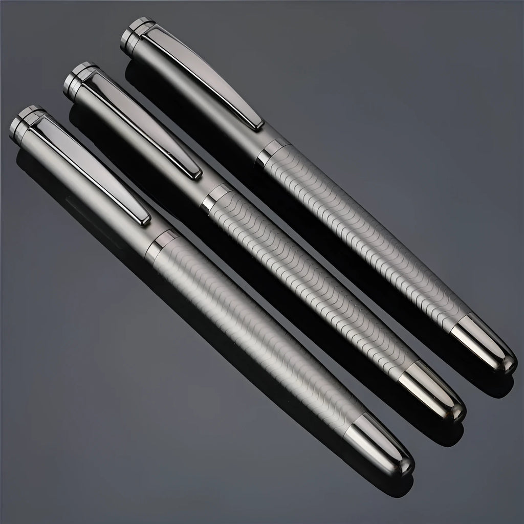 High-end business signature pen with metal body, 0.5mm bullet nib, in fog gun grey colour