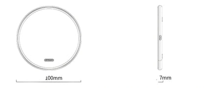 Black 15W wireless charger pad with Micro USB cable for fast phone charging