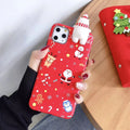 Christmas silicone phone case for iPhone with festive design and back cover protection