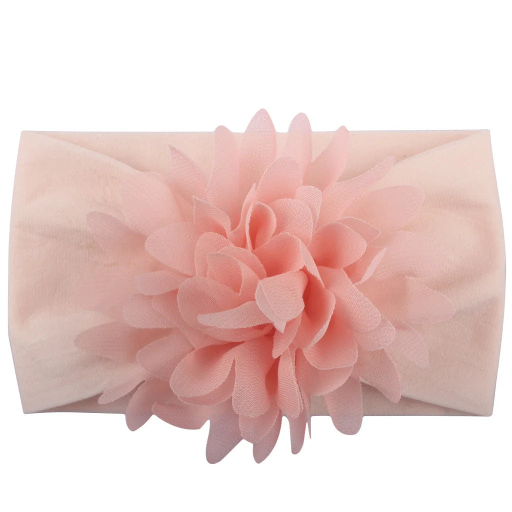 Handmade chiffon flower headband for babies in various colours