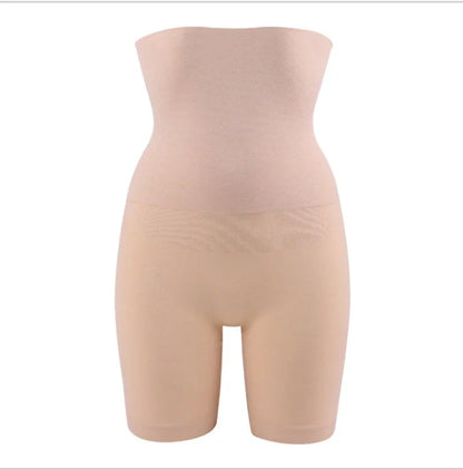 Seamless high-waist shorts in various colors and sizes, designed to smooth and shape the body for a flattering look under any outfit.