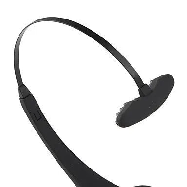 Black and silver Bluetooth wireless headset with headband design and microphone for PS3 and mobile phone voice calls