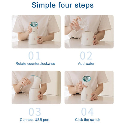 Three-in-one Purple Light Disinfection Lamp Humidifier in blue, pink, and red options