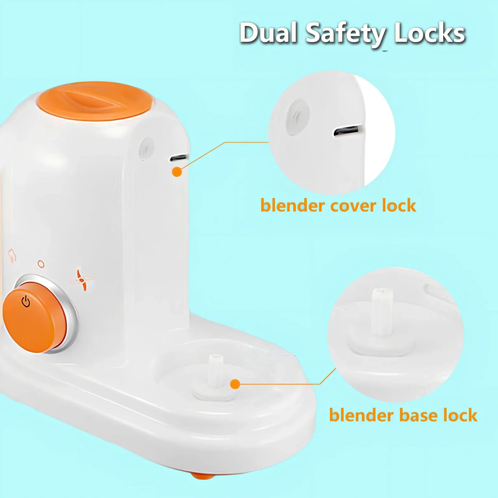 Smart baby food processor with steam cooking function and 190ml capacity in light green colour