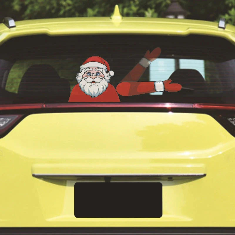 Santa Wiper Car Sticker without Straps - festive, reusable, waterproof