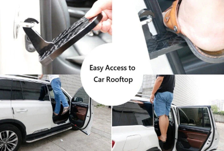 Premium Car Assist Pedal made of durable aluminum alloy with adjustable design and integrated hook for hands-free convenience and productivity in your vehicle