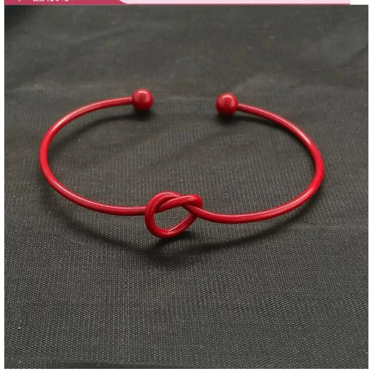 Knotted Knot O-Type Metal Openwork Bracelet in various colours, showcasing unique openwork design